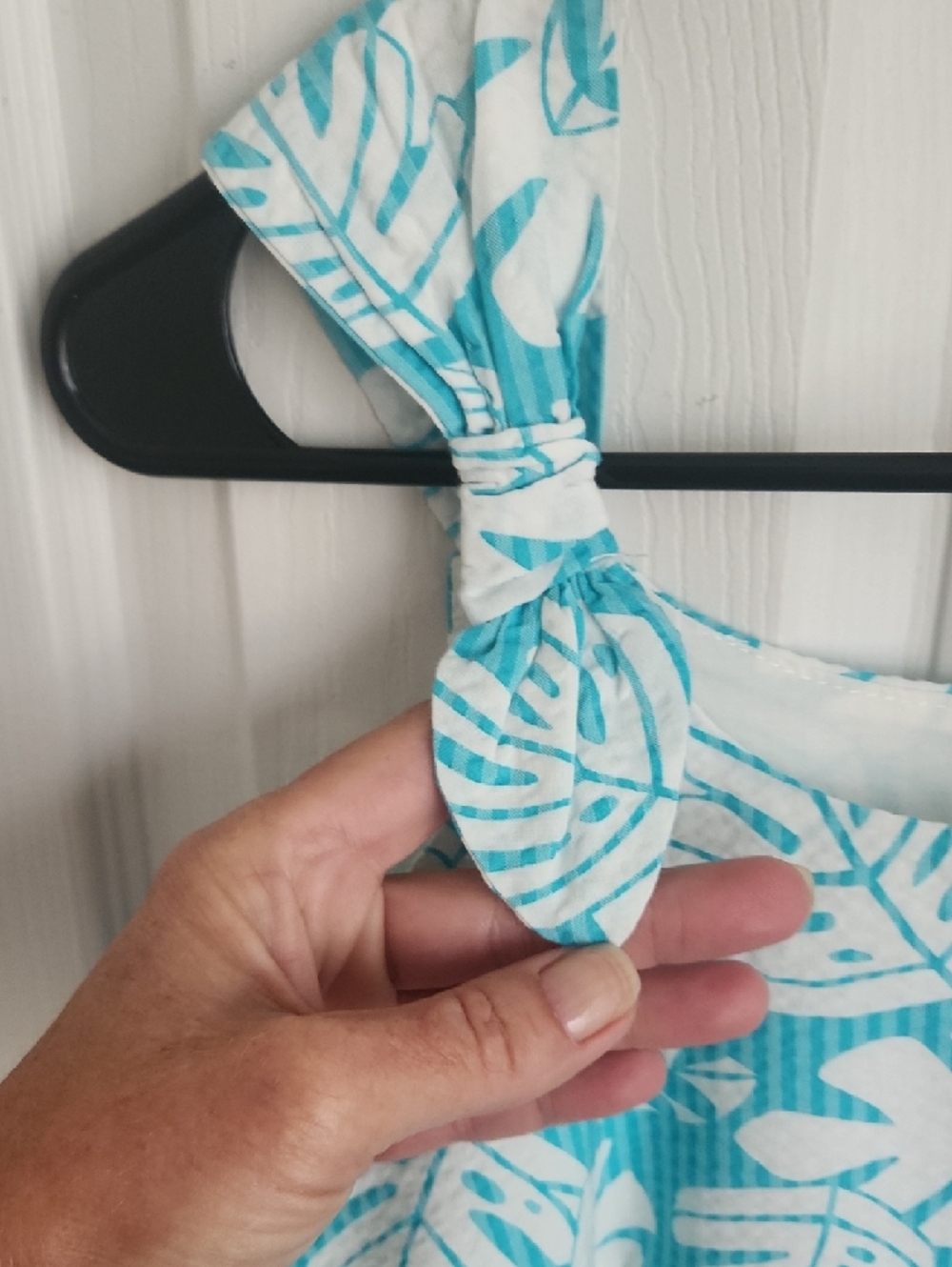 Cat & Jack Aqua Tropical Leaf Sundress - Picture 6 of 7